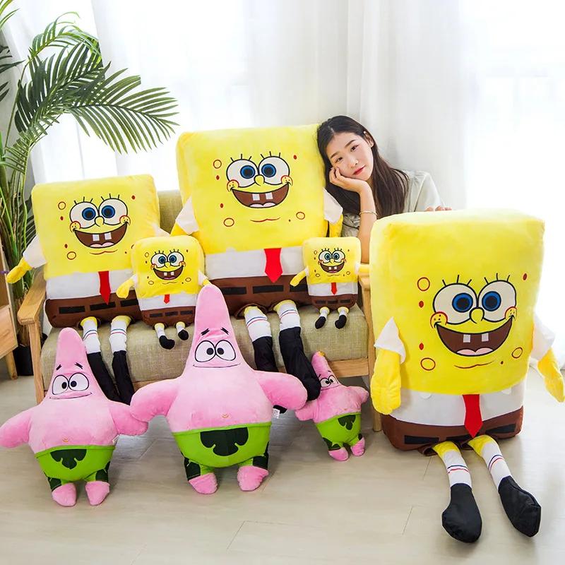 Big Size Very Soft SpongeBob Patrick Star Plush Toy Stuffed Anime Plushies Cute Doll Cuddly Pillow Peluches Gifts Girl