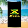 J-Jamaica Flag Towel Polyester Beach Towel Quick Dry Sand Free Bath Towel For Summer Pool Travel Vacation