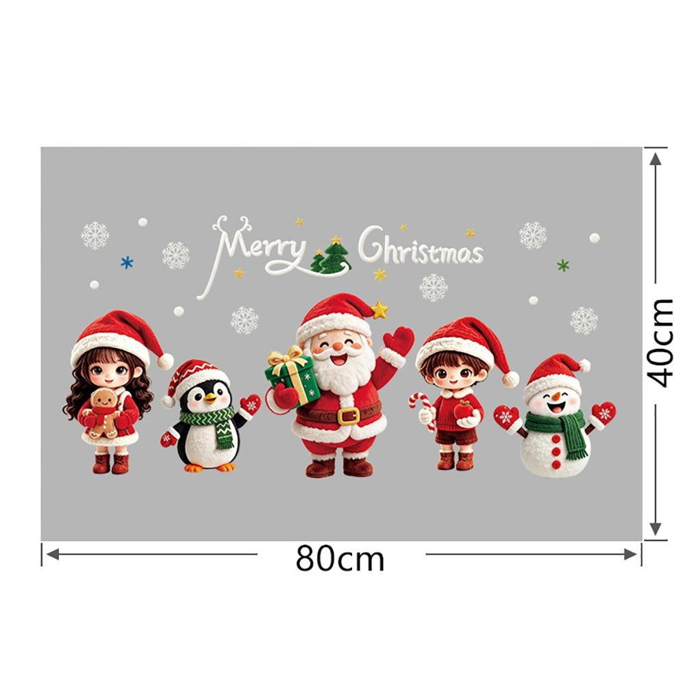 Static Window Clings Cartoon Pattern Holiday Decorations Christmas Stickers Holiday Season