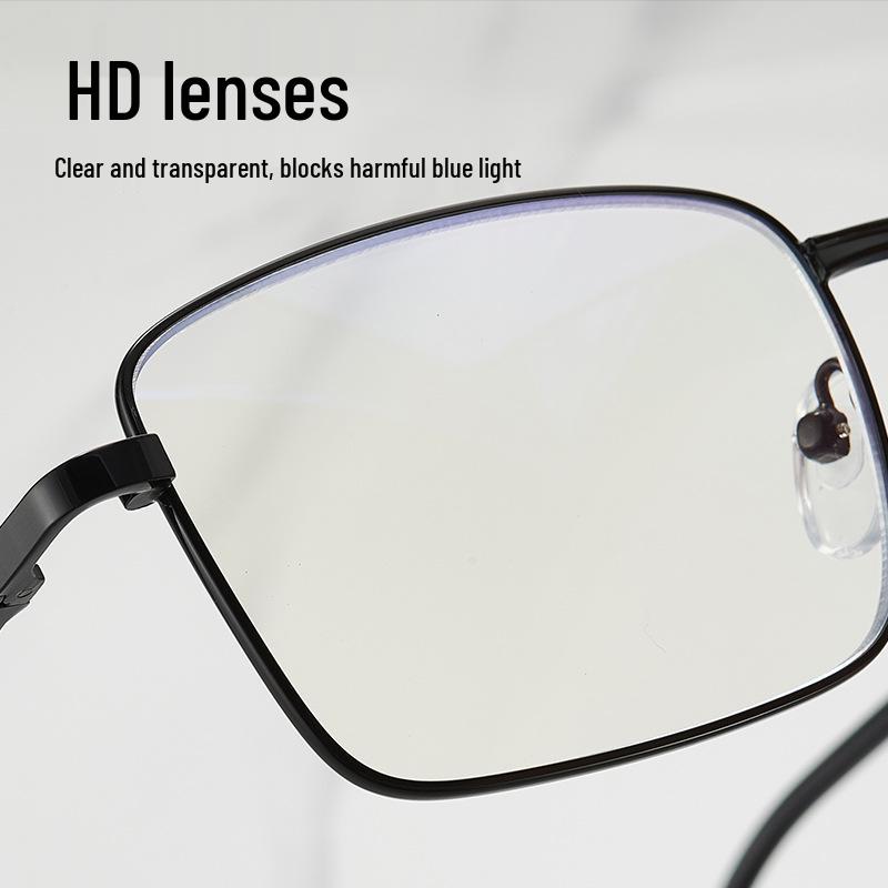 Progressive Multifocal Anti-Blue Light Glasses with Smart Zoom - Black Frame