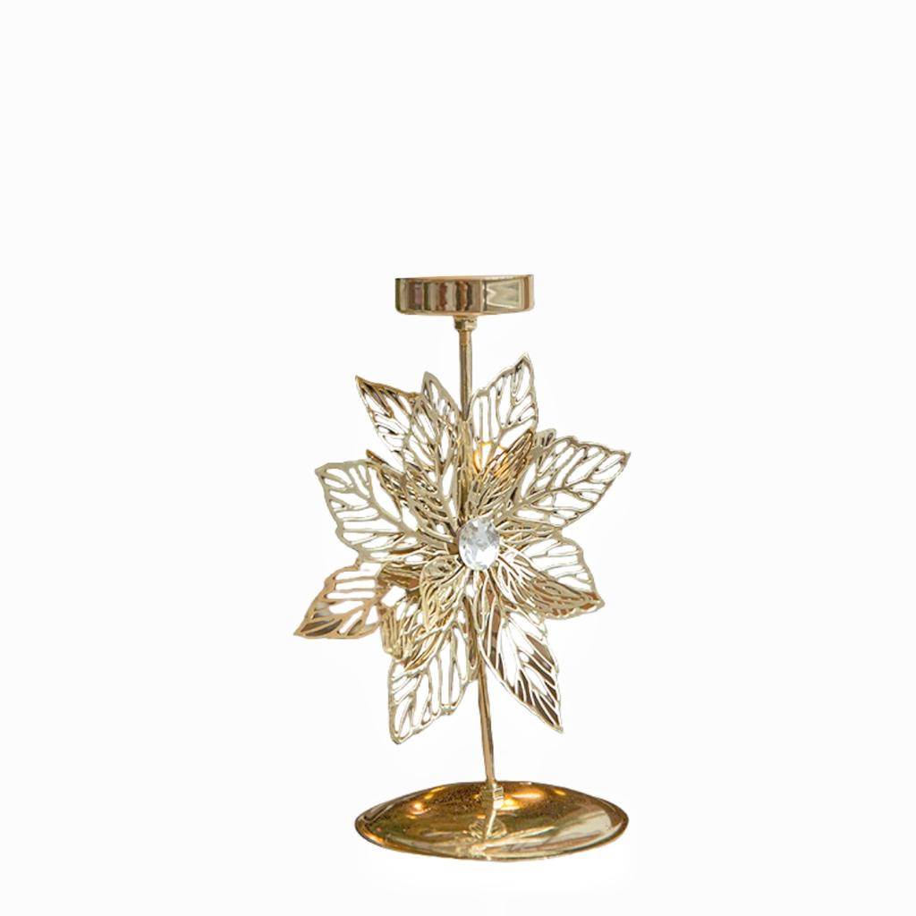 Festive Candle Holder Christmas Candle Holders Festive Elegance Gold Color Metal Material Sturdy Construction Versatile Use