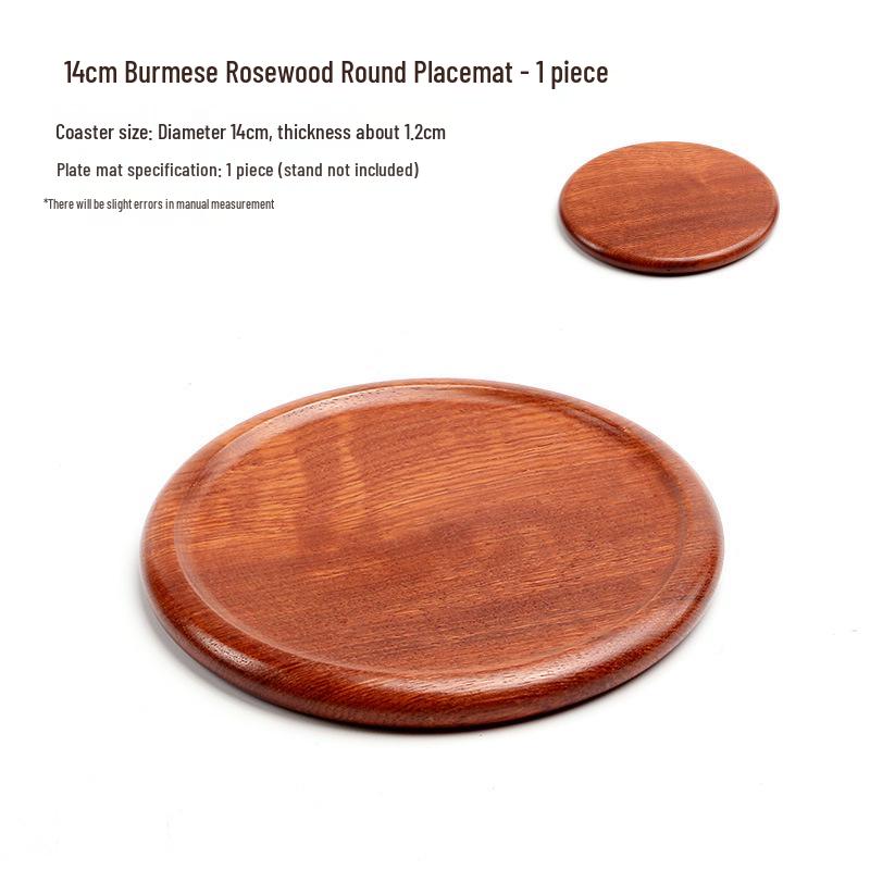 Myanmar Rosewood Heat-Resistant Wooden Coaster and Plate Mat