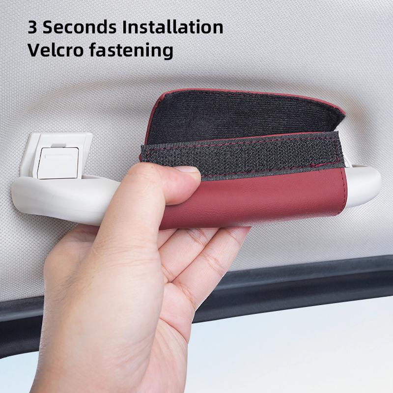 Leather Car Roof Armrest Handle Protection Cover Auto Interior For New Volvo V60 V40  XC90 S60 C30 XC60 V50 V70 S90 AWD XC40 V90