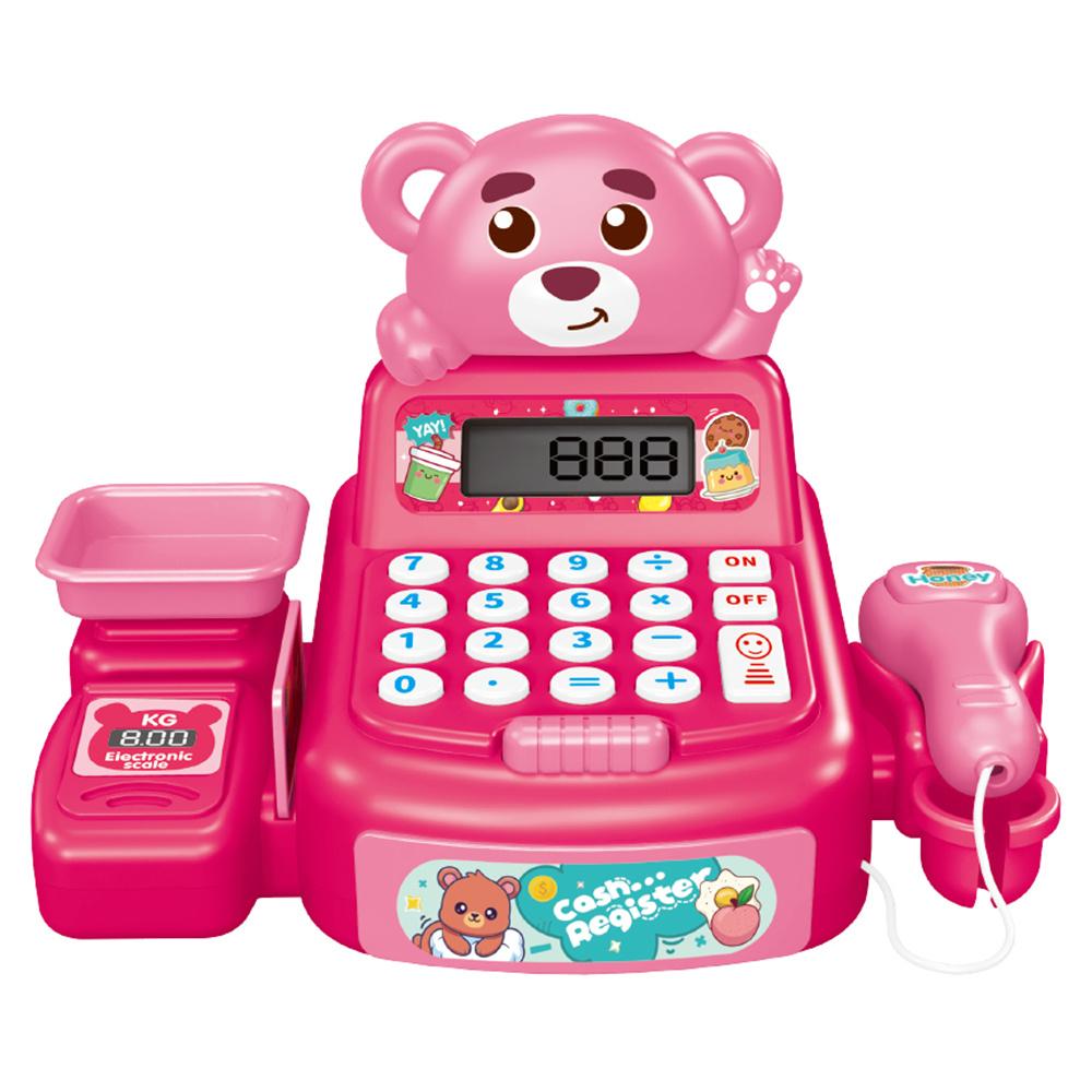 Kids Toy Cash Register Playset Pretend Children Supermarket Checkout Toy for Toddlers A