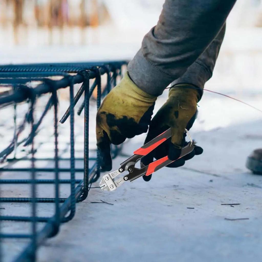 8 Inch Chromium Vanadium Steel Bolt Cutter Portable Rebar Clamp Pliers Hand Stripping Crimping Tool