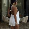 Western Style Sexy Backless Halter Top Shorts Two-Piece Sexy Lace up Vest Shorts Set