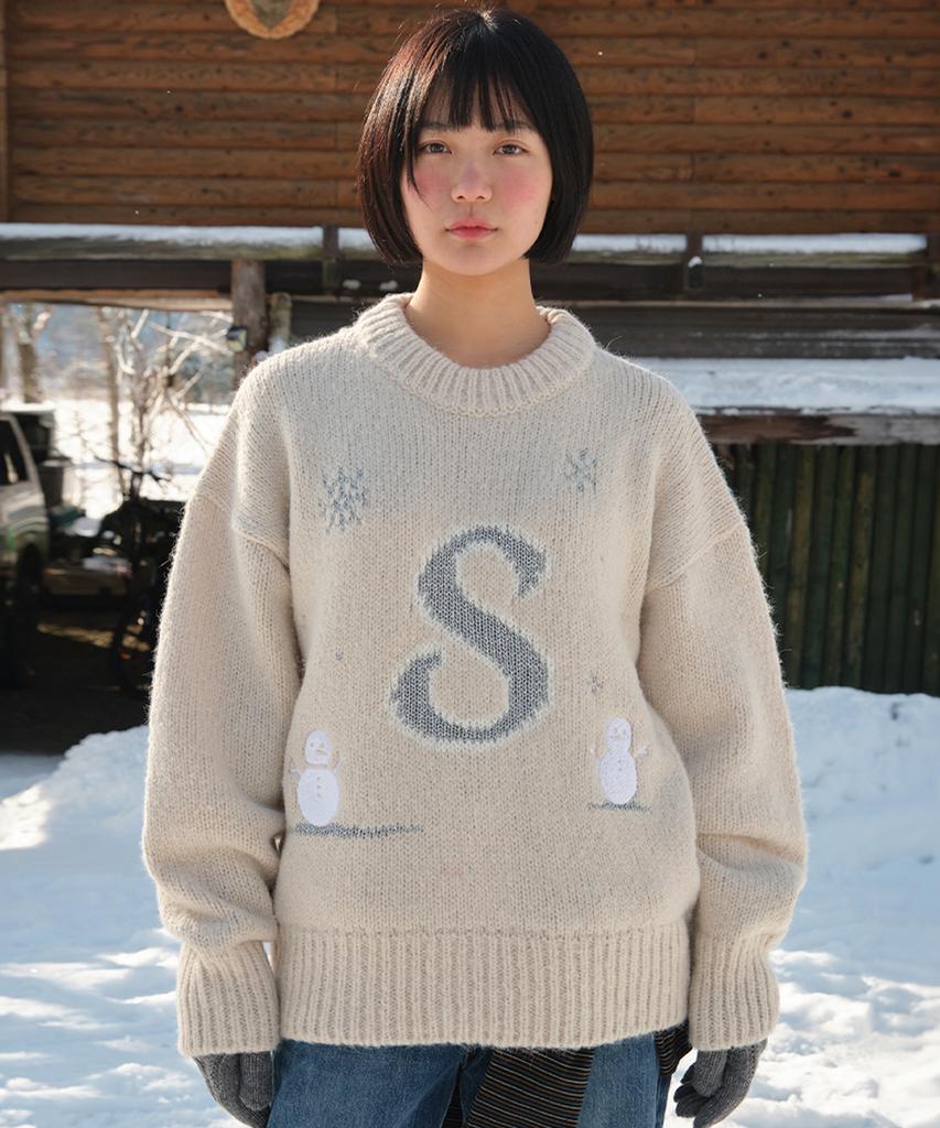 Sseomweeobeoteo Snowball Symbol Logo Sweater - Cream