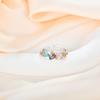 Women's S925 Sterling Silver Zircon Fashion Ring with Cross-border Design