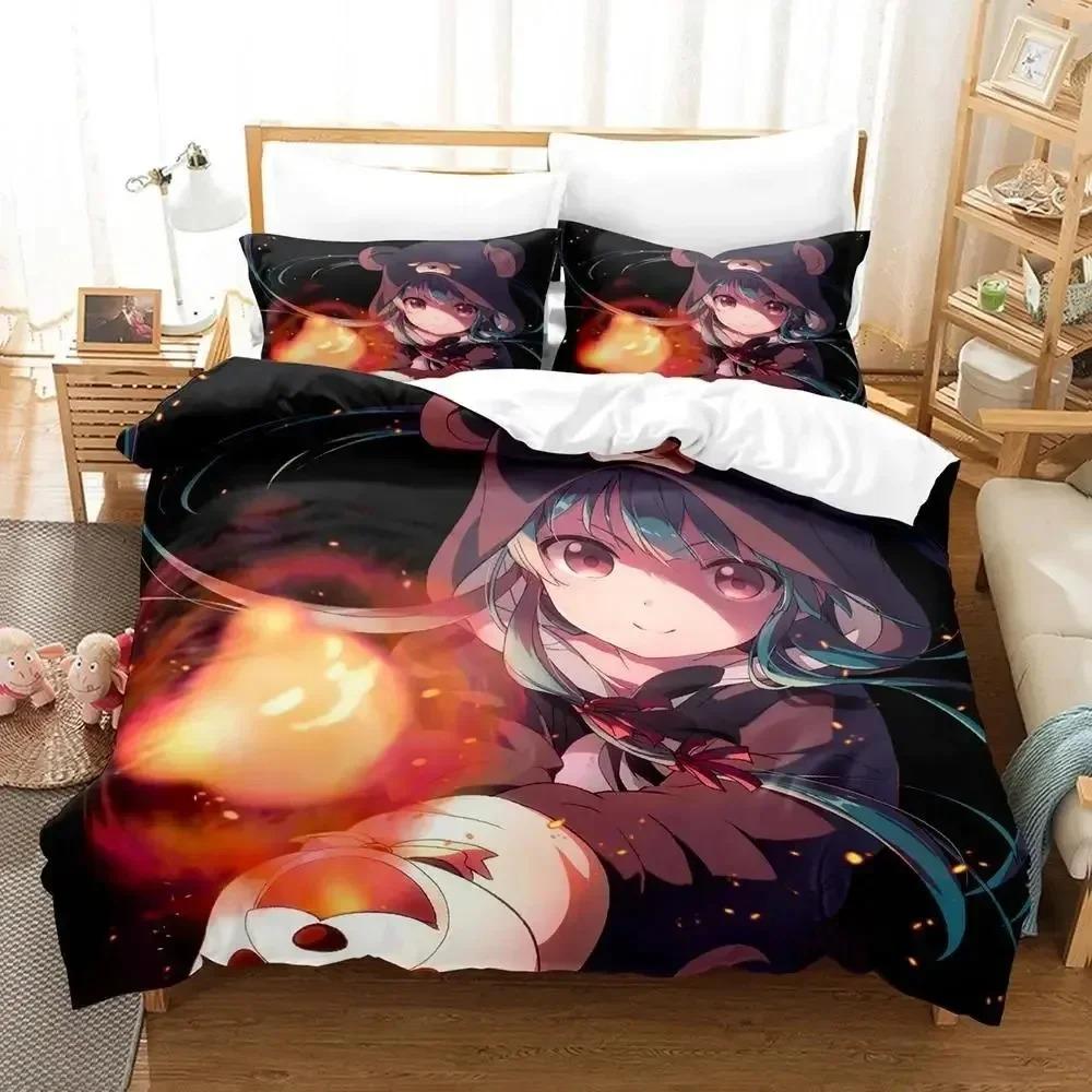 Anime Kuma Kuma Kuma Bear Bedding Collections Exquisite Bed Supplies Set Duvet Cover Bed Comforter Set Luxury Birthday Gift