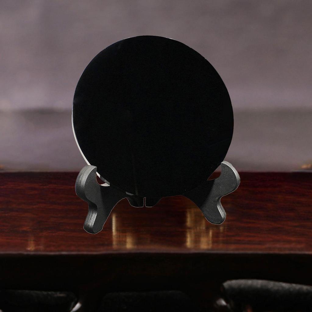Black Obsidian Disc Feng Shui Disk Home Decoration Yoga Round Mirror Circle Mini