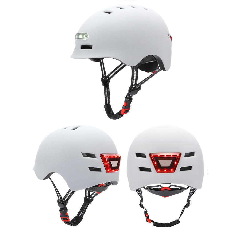 Bisiklet Kaskı Ön ve Arka Işıklı Nefes Alabilen ve Rahat Güvenlik Kaskı Erkekler için 4 Işık Modu