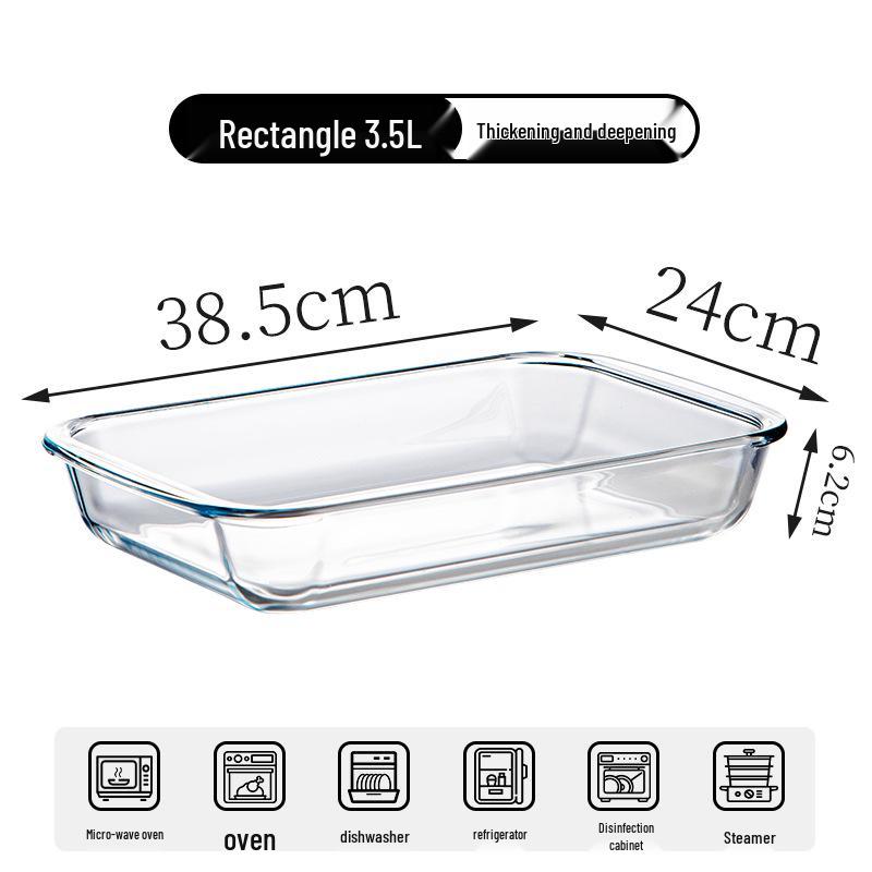 Heat-Resistant Fish-Shaped Glass Baking Dish