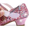 Cute Frozen Princess Single Shoes Girls High Heels Princess Sparkling Cartoon Costume Party Shoes
