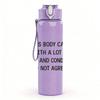 1PC This Body Came With Conditions Text 750ml Color Plastic Sports Water Bottle Leakproof Flip Straw Lid Suitable for Sports Office Home Use