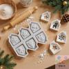 One Piece Xmas Series Hollow House Shaped 6-Cavity Silicone Mold for Resin Casting, Candle Holder