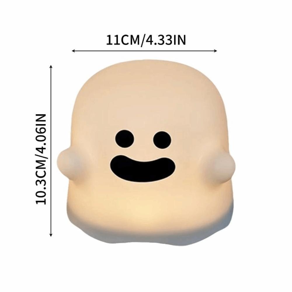 Room Decor Silicone LED Night Light Cute USB Rechargeable Ghost Cute Bedside Lamp Cartoon Funny Atmosphere Table Lamp