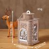 Wooden Christmas House With Lights Painted Christmas Night Lights Candlestick Table Table Setting Windproof Light Props