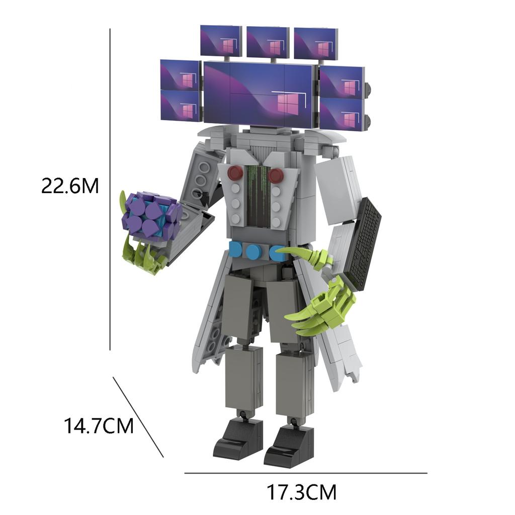 Hot New A Series of Skibidi Toilet Man Drill Male Titan Man Female TV Personality Building Blocks Set Toy for Kids New Year Gift