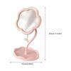 Makeup Mirror for Desk, Rotating Desktop Mirror with Jewelry Tray, Flexible
