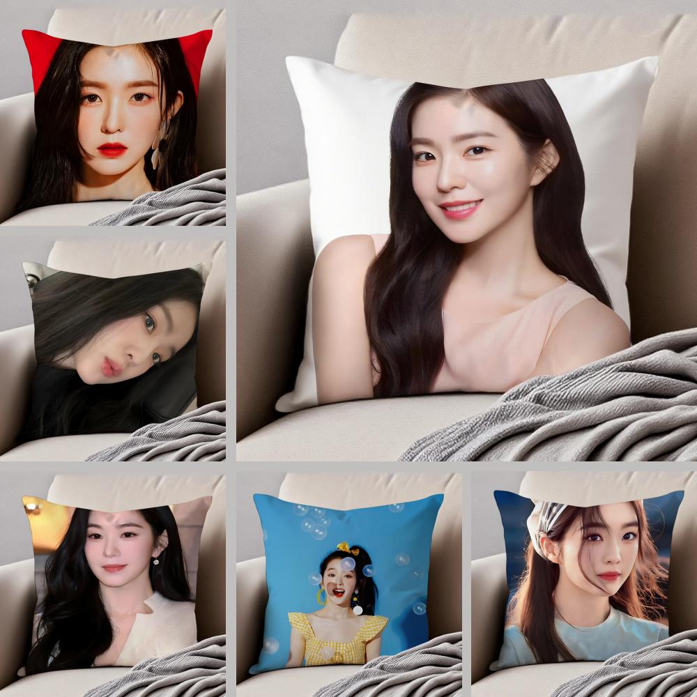 Popular Red Velvet iIrene Kpop Star Cushion Cover Throw Pillow Cover Hidden Button Durable Polyester Chair Cushion