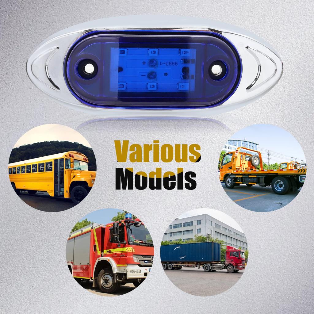 LED Side Marker Light 6 LED Truck Position Lamp 12V