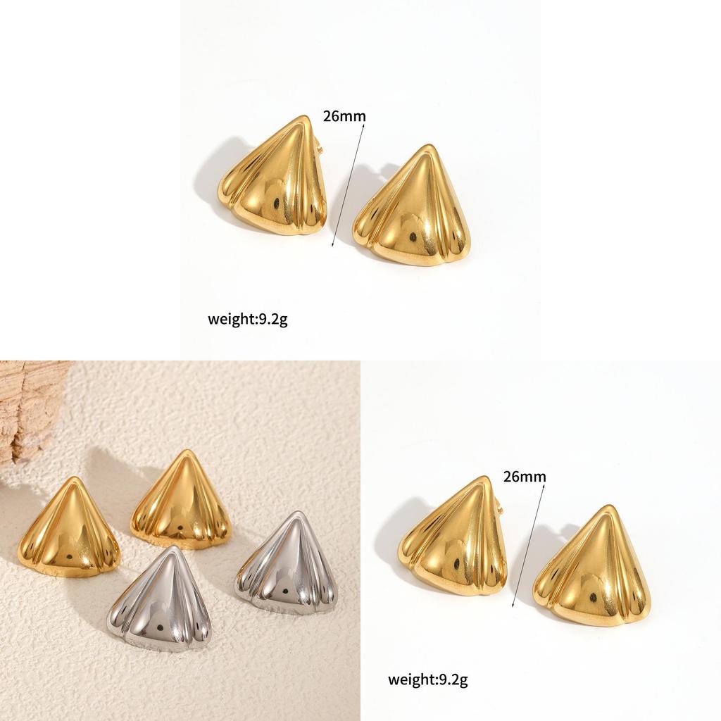Geometric Stainless Steel Triangle Earrings For Women Fashion Jewelry