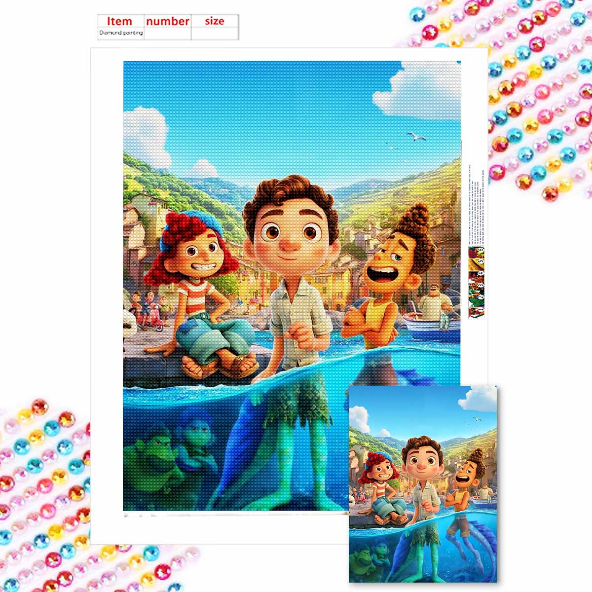 

DIY Diamond Painting Amusement Park Cross Stitch Kit Mosaic Art Diamond Painting Full Circle Diamond Home Decoration Round 20x30cm