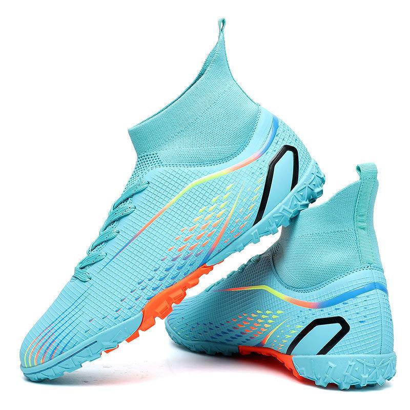 Amazon High-top Football Shoes for Boys and Girls TF Broken Nails AG Long Nails Adult Grass Training Shoes