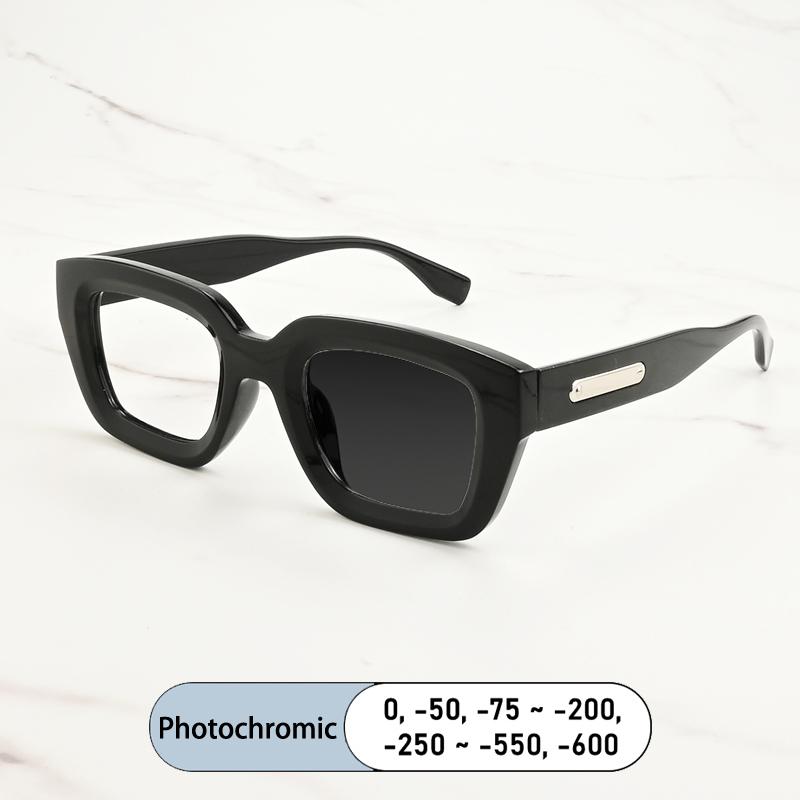 Brand Design Square Thick Frame Men Myopia Glasses Prescription Nearsight Anti Blue Light Women Short Light Optical Eyewear