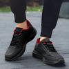 Fashion Men Leather Sport Shoes Size 48 Leather Running Shoes Outdoor Waterproof Sneakers Men Lightweight Athletic Sneakers for Men