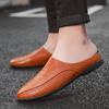 Italienische Halbschuhe Herren Echtes Leder Penny Loafers Luxusmarke Sommer Handgefertigt Atmungsaktiv Slipper Herren Hausschuhe Schwarz