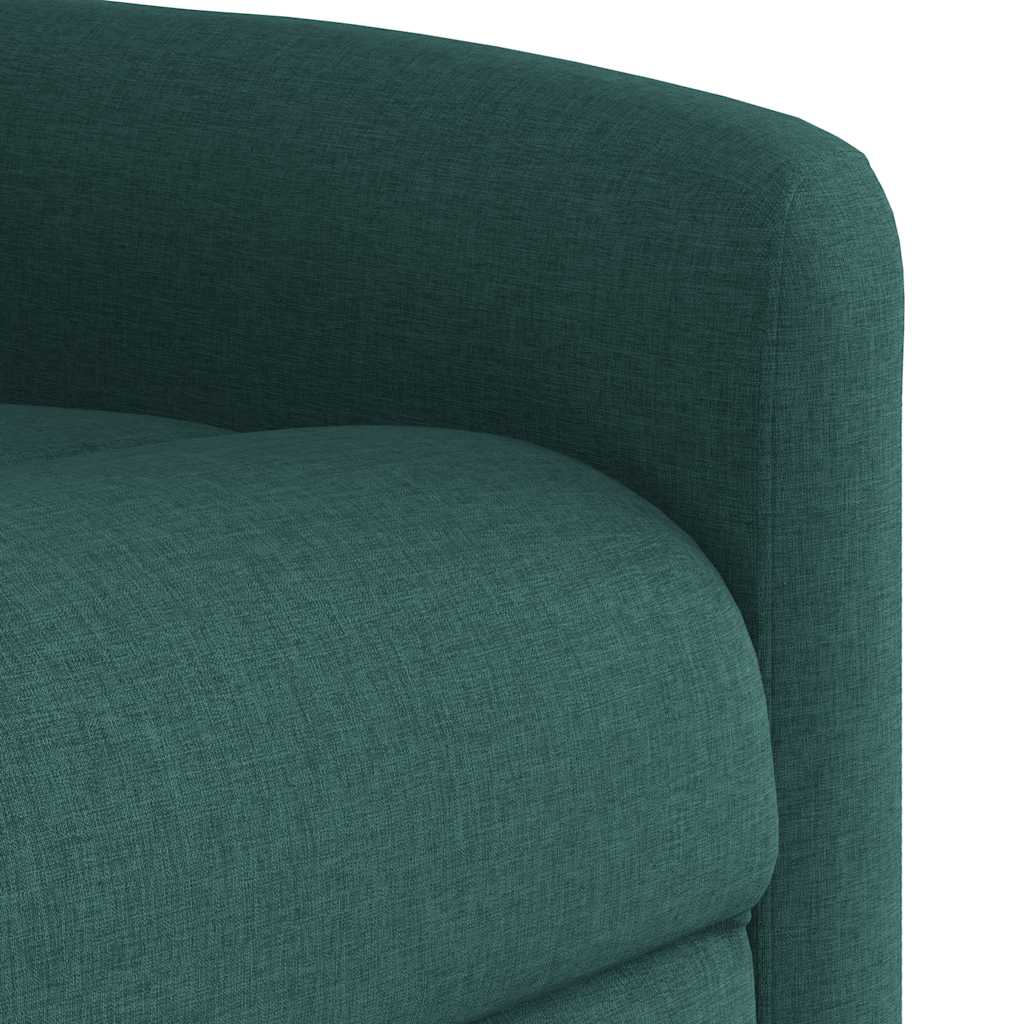 Massage Recliner with Rising Aid Dark Green Fabric