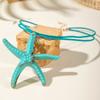 Starfish Resin Necklace Ocean Themed Jewelry for Women Trendy Summer Accessory Gift Adjustable Collarbone Chain