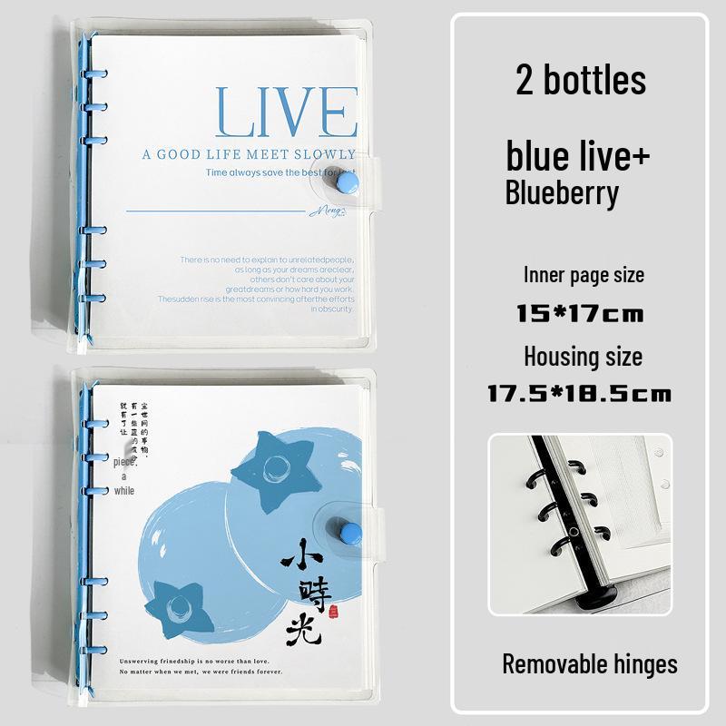 Premium Blue Transparent Soft Leather Notebook for Students