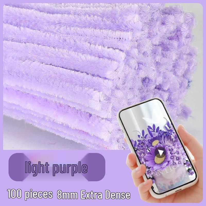 Colorful Chenille Sticks: Craft Pipe Cleaners for Kids' Velvet Flower Bouquets