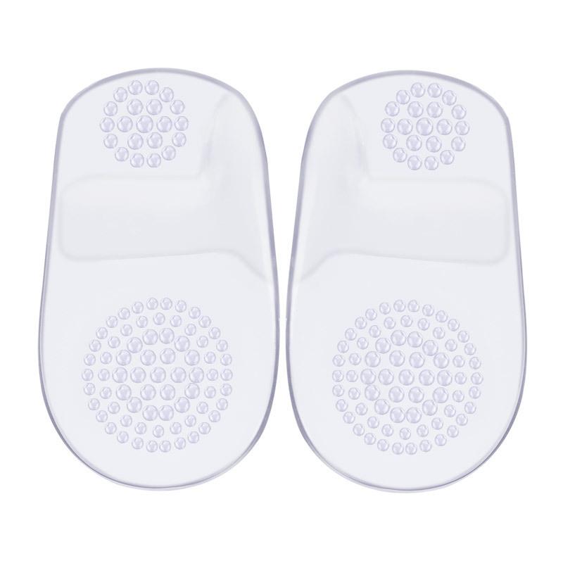 Male and Female Soft Particle Massage Orthopedic Insole Self-adhesive Invisible Non-slip Shock Absorber Half Size Pad GEL Heel Pad