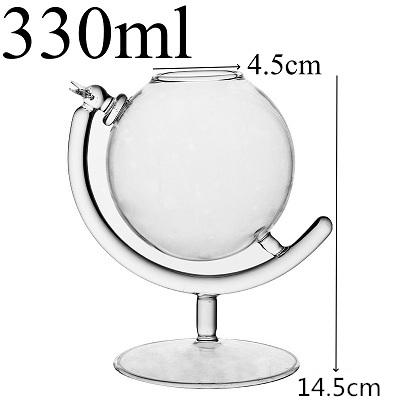 330ml Creative Globe Design Cocktail Transparent Lead-free Glass Cup Home Bar Party Martini Cup Wine Glasses Cocktail Tool 330ml