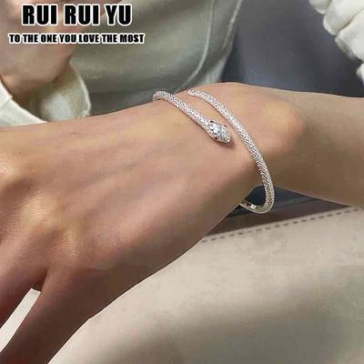 Minimalistyczna bransoletka mankietowa Spirit Snake Texture dla kobiet, dziewcząt, modna, nowa biżuteria, impreza, dama, prezent, Pulseras Mujer