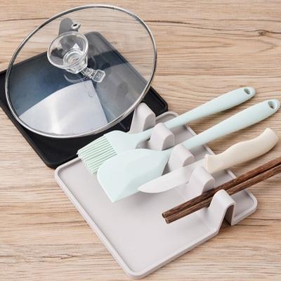 Heat-Resistant Pot Lid Rack Silicone Spoon Shelf Multi-functional Spatula Rack  Tableware Drying