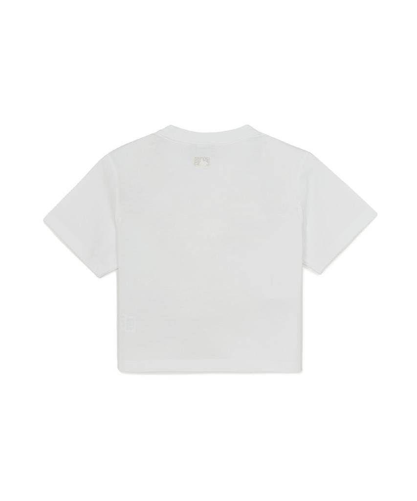 Emelbi Women'S Sheriff Logo Point Comfortable Crop Short Sleeve T-Shirt Ny (White)