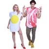 Halloween Eggs Bacon Couple Costume Set With Composite Material For Cosplay And Stage Performance