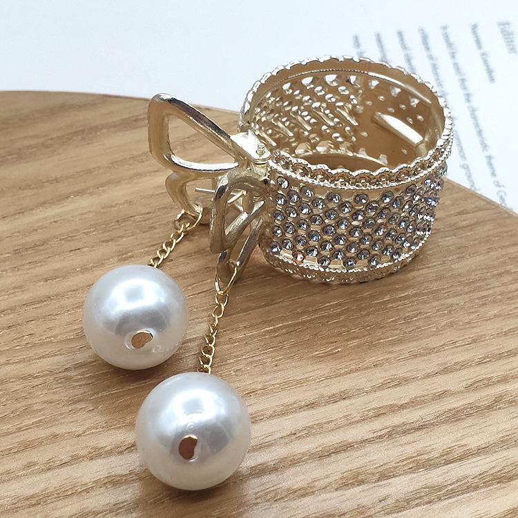 Luxury Alloy Rhinestone Hair Claw Clip for Women – Anti-Collapse Hold