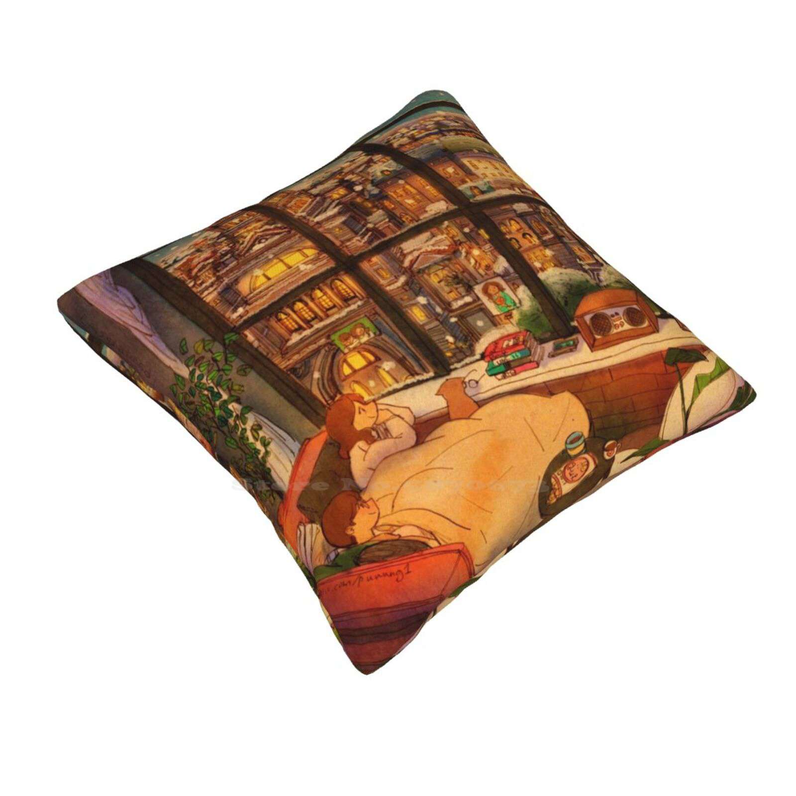 Маленький Момент 344 Домашний Диван Автомобиль Подушка для Талии Наволочка Puuung Любовь Эстетика Романтика Романтичный Уютный Счастливый Момент Пара Теплый 30cmx30cm