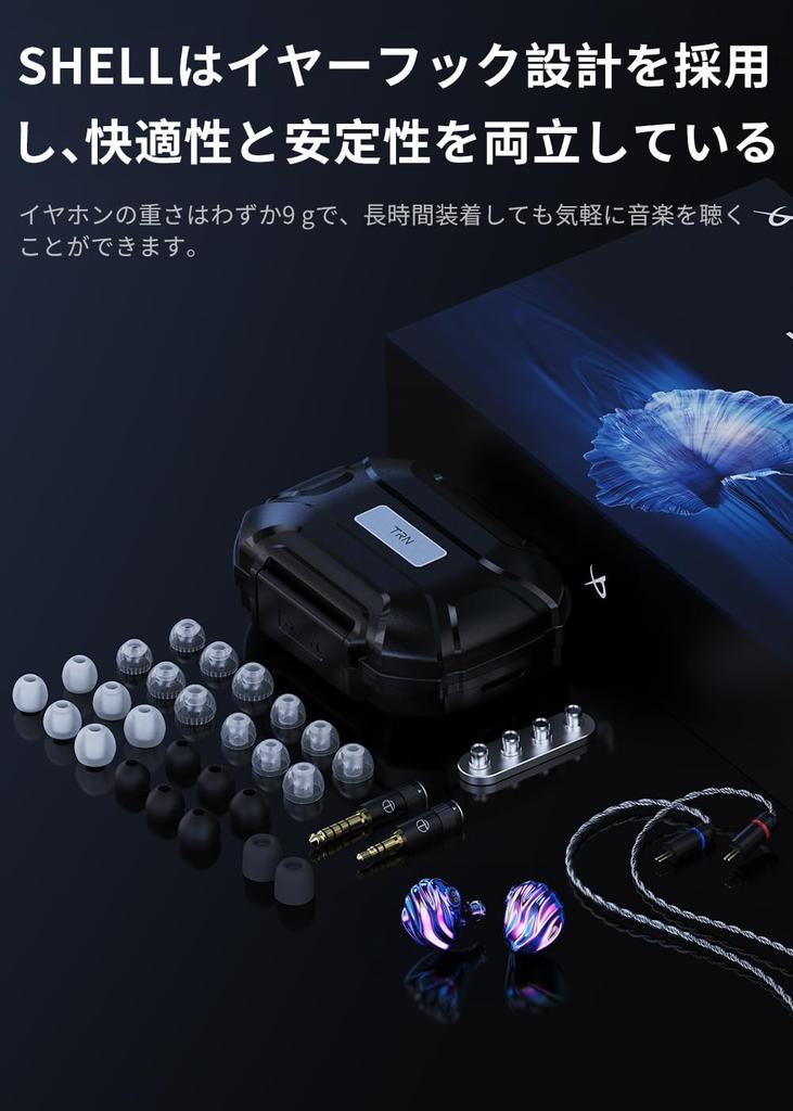 Award TRN SHELL Monitor Planar Magnetic Hybrid Monitors High Sound Canal Interchangeable Detachable Cable VGP2026 Winner Earphones, 3DD+1PD