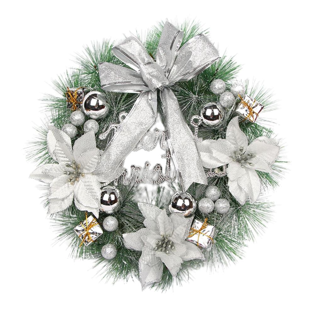 30cm Christmas Wreath Decoration Christmas Door Winter Pine Cones and Baubles
