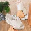 2026 Women's Platform Wedge Sandals - Chunky Sole, Open-Toe, Large Sizes, Casual Beach Style