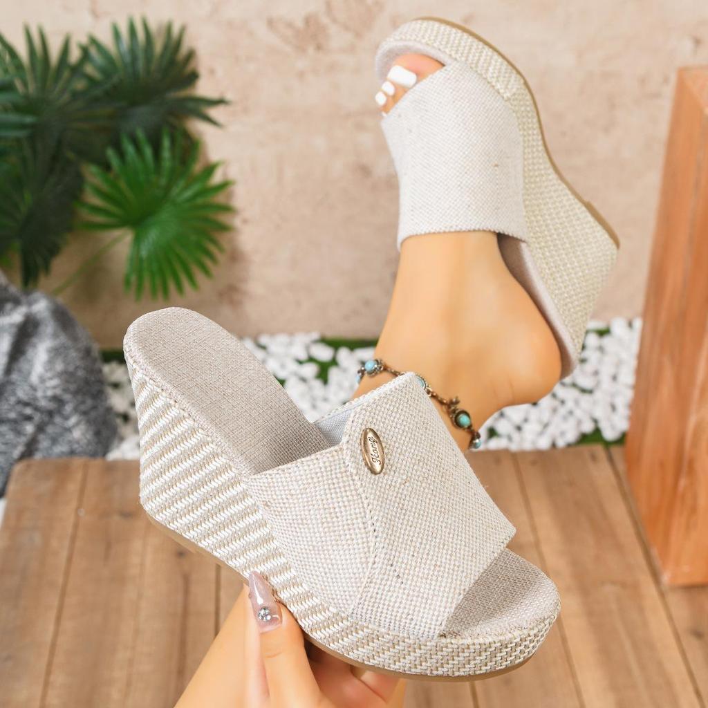 2026 Women's Platform Wedge Sandals - Chunky Sole, Open-Toe, Large Sizes, Casual Beach Style