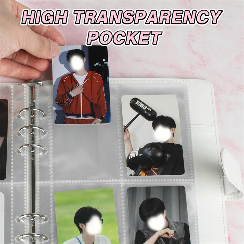 INS Pu Leather Photocards Holder Album Cards Collect Book Photo Card Storage Book Binder Cover Binding Machine