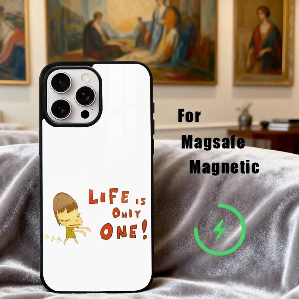 Cute Y-Yoshitomo Nara Phone Case For iPhone 17,16,15,14,13,12,Plus,Pro,Max for Magsafe Magnetic Wireless Charging iPhone13PROMAX