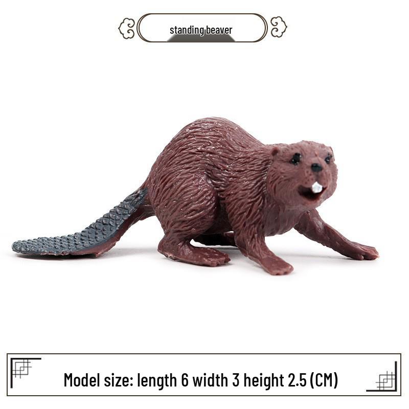 Набор миниатюрных игрушек-симуляторов животных джунглей: Олень, Лиса, Белка, Лось, Енот, Свинья, Кролик